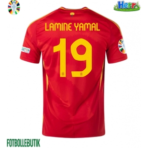Spanien Lamine Yamal #19 Hemmatröja EM 2024 Kortärmad